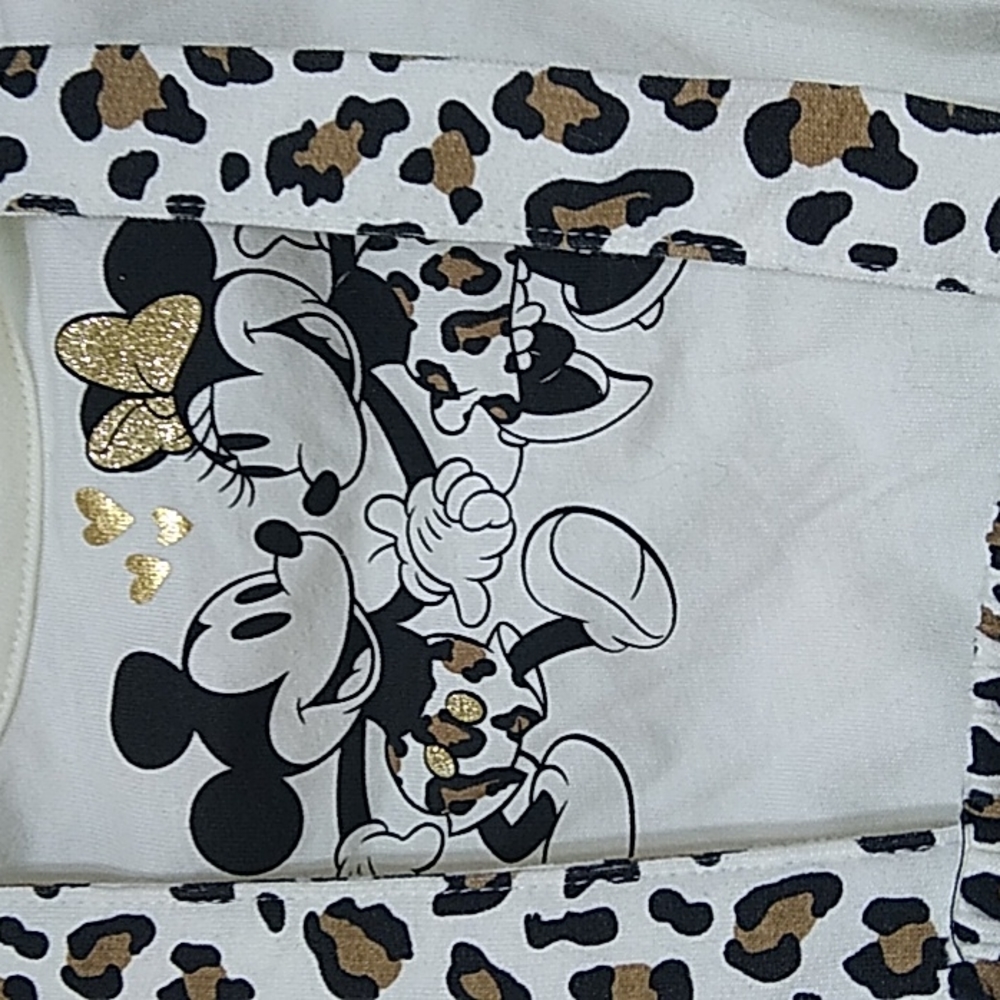Disney Minnie & Mickey Leopard Print Baby Outfit - Picture 2 of 4
